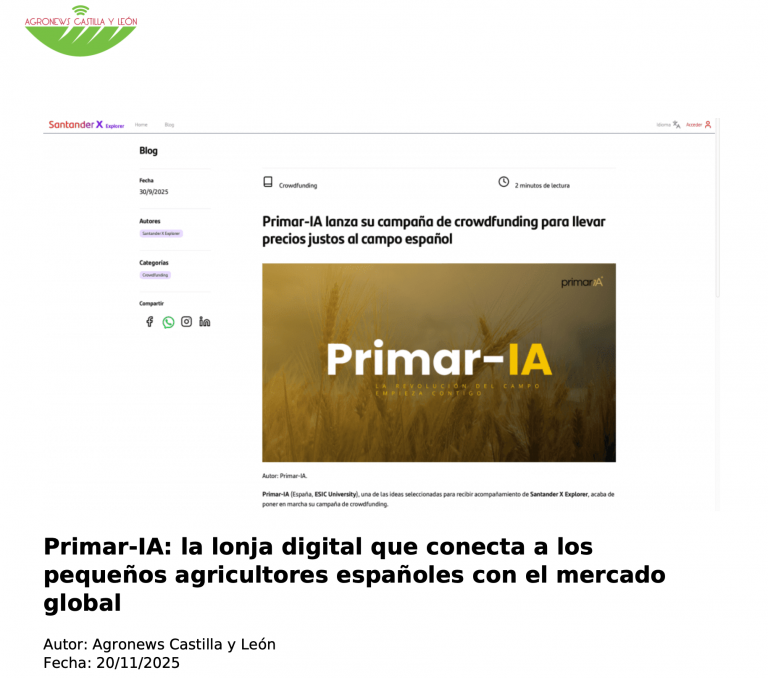 AgriNews Castilla y León, Articulo Primar-IA la lonja digital