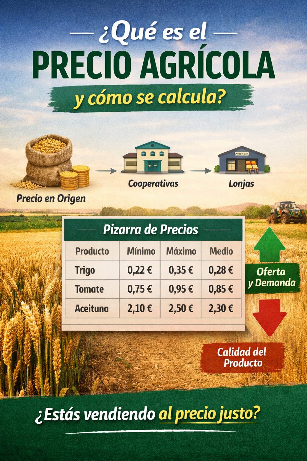 Qué es el precio agrícola y cómo se calcula realmente en España